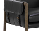 MAUTI DINING ARMCHAIR - DISTRESSED BROWN CORTINA BLACK LEATHER