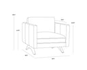 ROGERS ARMCHAIR - SHALIMAR TOBACCO LEATHER