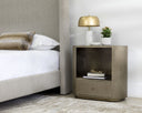 SIENA NIGHTSTAND - OVAL ANTIQUE BRASS
