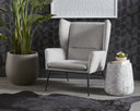 Delmor End Table - MARBLE LOOK WHITE