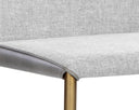 RENEE STACKABLE DINING CHAIR - ANTIQUE BRASS BELFAST HEATHER GREY BRAVO METAL