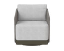 ALLARIZ SWIVEL ARMCHAIR - WARM GREY GRACEBAY LIGHT GREY