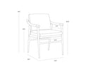 MEADOW DINING ARMCHAIR - HEATHER IVORY TWEED