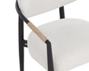 MARITA DINING ARMCHAIR - BLACK LOUIS CREAM