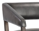 CARLYLE LOUNGE CHAIR - BRENTWOOD CHARCOAL LEATHER