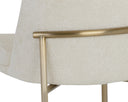 ZEKE DINING CHAIR - ANTIQUE BRASS BERGEN IVORY