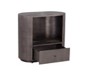 SIENA NIGHTSTAND - OVAL GUNMETAL