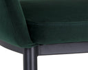 THATCHER DINING ARMCHAIR - BLACK DEEP GREEN SKY