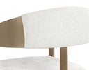 BEAUMONT DINING ARMCHAIR - ANTIQUE BRASS RHEA LIGHT BARLEY