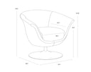 CARINE SWIVEL LOUNGE CHAIR - Default Title