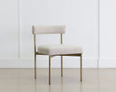 SENECA DINING CHAIR - ANTIQUE BRASS DANNY IVORY