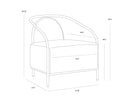 CICERO LOUNGE CHAIR - MILLIKEN COGNAC