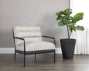 TRISTEN LOUNGE CHAIR - NONO CREAM NONO DARK GREEN