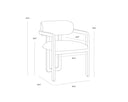 MADRONE DINING ARMCHAIR - BROWN LUDLOW SESAME LEATHER