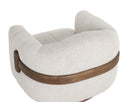 TADEO SWIVEL ARMCHAIR - WARM BROWN DOVE CREAM