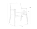 BERNADETTE DINING ARMCHAIR - KENDALL GREY