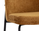 ZEKE DINING CHAIR - BLACK BERGEN MARMALADE