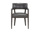 BRYLEA DINING ARMCHAIR - BROWN BRENTWOOD CHARCOAL LEATHER
