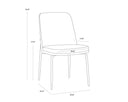 ZEKE DINING CHAIR - ANTIQUE BRASS BERGEN OLIVE