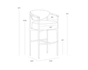 HELOISE BARSTOOL - MILLIKEN COGNAC