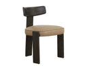 HORTON DINING CHAIR - DARK BROWN SAHARA SAND LEATHER