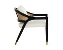 KIRSTEN LOUNGE CHAIR - LINOSO IVORY