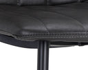 DREW DINING CHAIR - BLACK BRAVO PORTABELLA