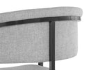 MARRIS DINING ARMCHAIR - GUNMETAL BELFAST HEATHER GREY