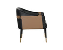 CARTER LOUNGE CHAIR - NAPA BLACK NAPA COGNAC