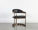 BEAUMONT DINING ARMCHAIR - ANTIQUE BRASS CANTINA BLACK