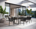 CAPRI DINING ARMCHAIR - NATURAL GRACEBAY GREY