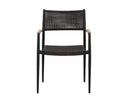 NAVA STACKABLE DINING ARMCHAIR - BLACK
