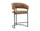 MARRIS COUNTER STOOL - GUNMETAL MILLIKEN COGNAC