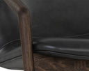 CINELLI LOUNGE CHAIR - DISTRESSED BROWN BRENTWOOD CHARCOAL LEATHER