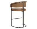 MARRIS BARSTOOL - GUNMETAL MILLIKEN COGNAC