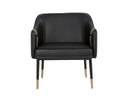 CARTER LOUNGE CHAIR - NAPA BLACK NAPA COGNAC
