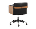 CARTER OFFICE CHAIR - NAPA BLACK NAPA COGNAC