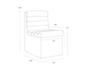 NORM WHEELED DINING CHAIR - COPLEY COGNAC