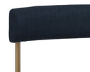 SENECA DINING CHAIR - ANTIQUE BRASS ARENA NAVY