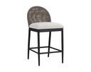 CALANDRI COUNTER STOOL - BLACK LOUIS CREAM