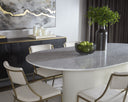 Sunden Dining Table - OVAL WHITE MARBLE 84