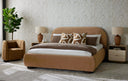 EMILIE SWIVEL LOUNGE CHAIR - NUBUCK CARAMEL LEATHER