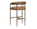 ZANATTA BARSTOOL - TAN LEATHER
