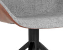 MCCOY SWIVEL DINING CHAIR - CINNAMON BROWN NOVEMBER GREY