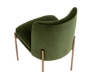RICHIE DINING CHAIR - ANTIQUE BRASS FOREST GREEN