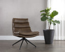 KELLER SWIVEL LOUNGE CHAIR - MISSOURI MAHOGANY LEATHER