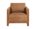 RODNEY LOUNGE CHAIR - CAMEL LEATHER
