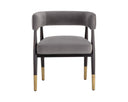 CALLEM DINING ARMCHAIR - ANTONIO CHARCOAL
