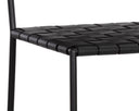 OMARI BARSTOOL - BLACK LEATHER