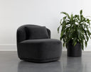 SORAYA SWIVEL ARMLESS CHAIR - SHADOW GREY